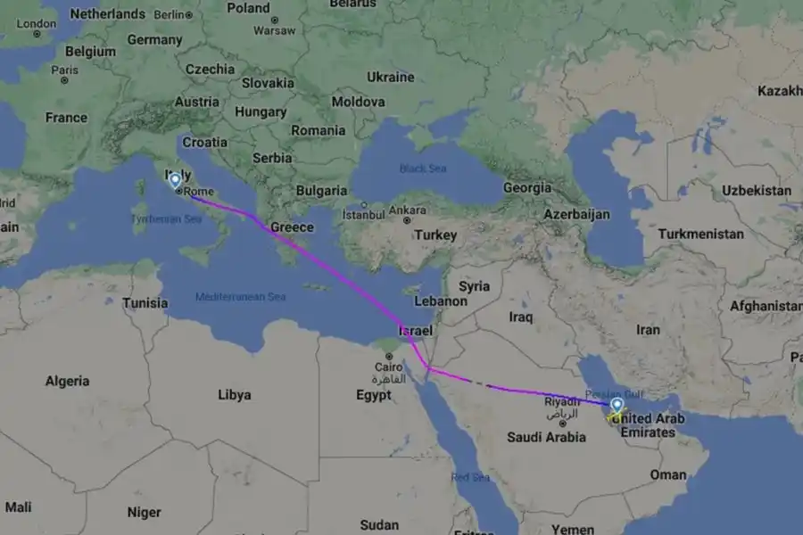 Argentina ya hizo escala en Roma