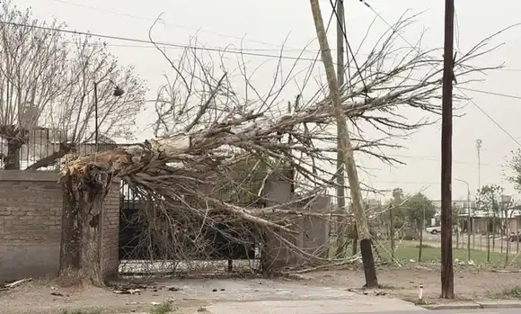 Temporal en Mendoza: un muerto, vuelos suspendidos y graves daños por el viento
