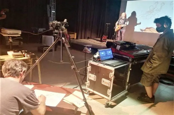 Andrés Leiva y Maxi Sanguinetti, en Ciclo Doble Horizonte, de Casa de la Cultura