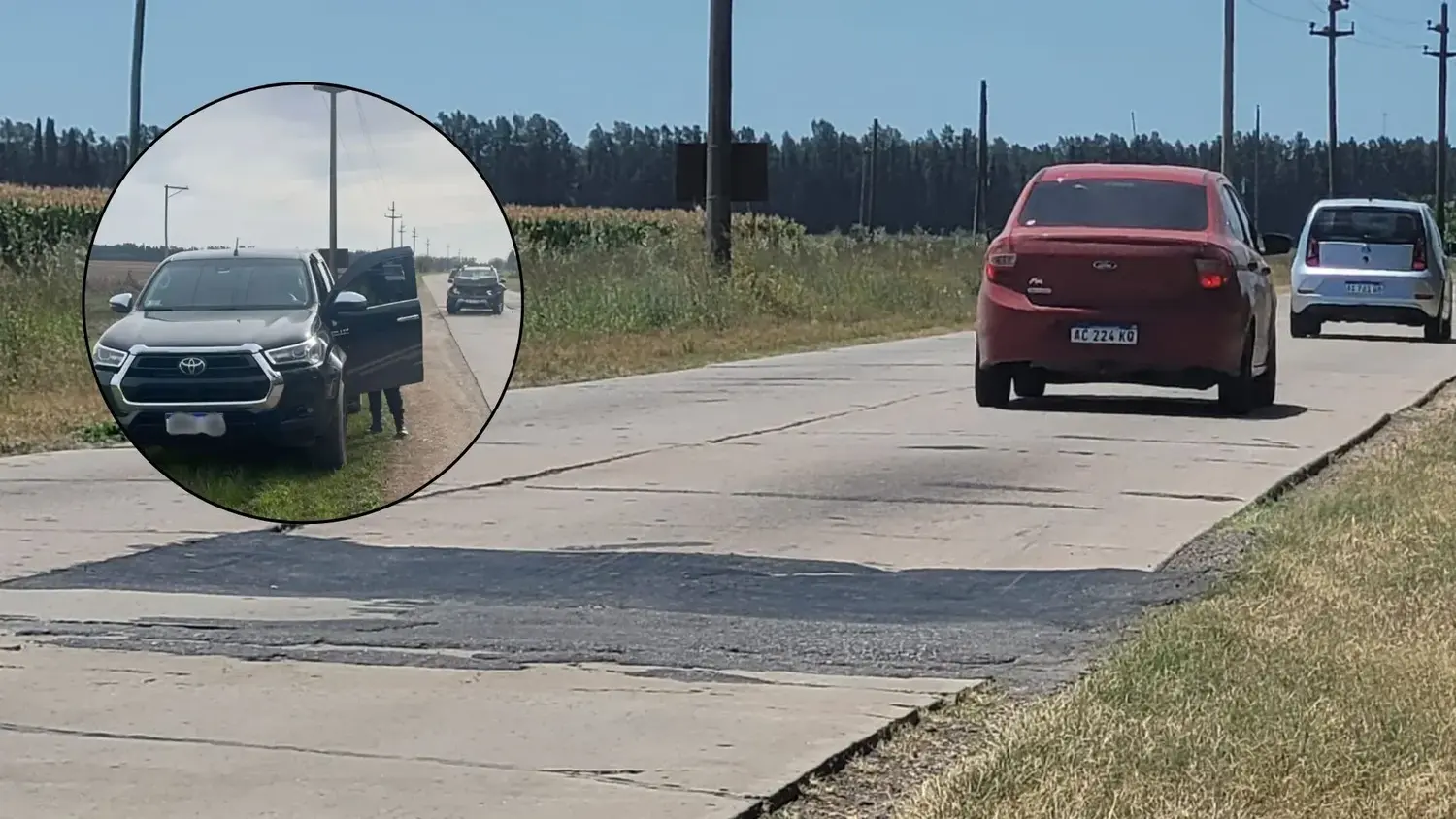 La Ruta 191 presenta deformaciones en varios sectores y es un riesgo para quienes la transitan. El siniestro de este martes obedecería a un bache.