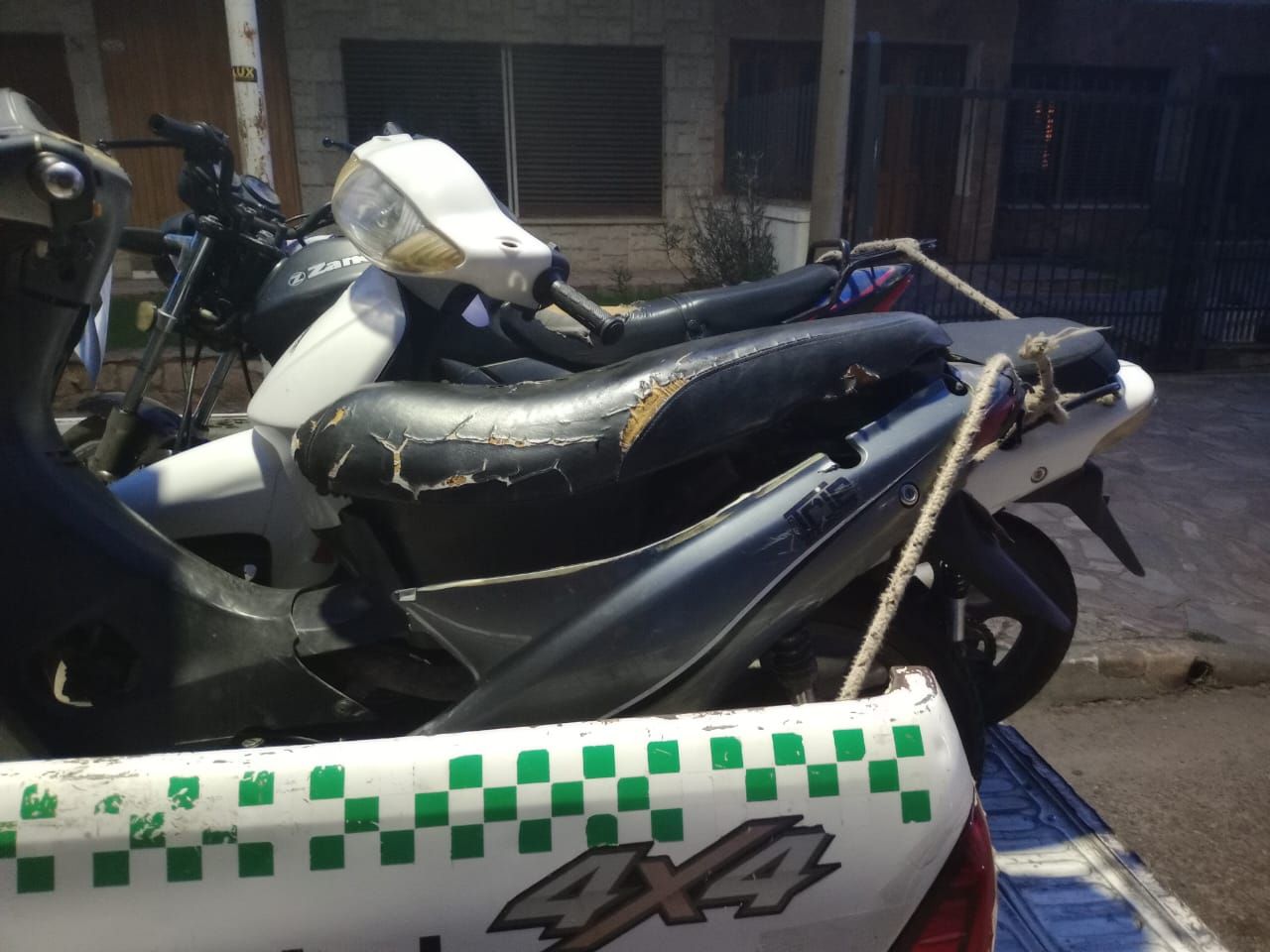 Las motos fueron trasladadas a depósito.