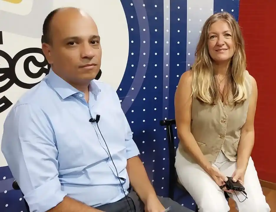 Alejandro Faber y Marcela De las Heras, directivos del Centro Regional para el Desarrollo del Sur de Santa Fe.