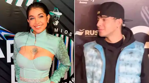 ¡A centímetros! Así fue el encuentro entre María Becerra y Rusherking en los Premios Gardel