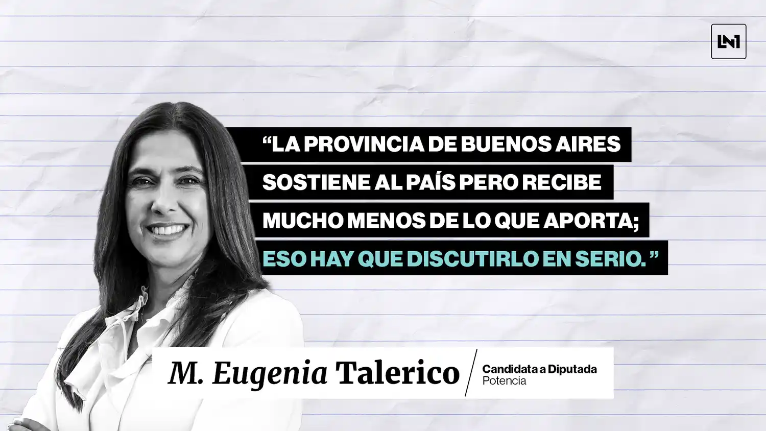 María Eugenia Talerico: "Salí a construir una alternativa porque la lucha contra la corrupción dejó de ser prioridad"