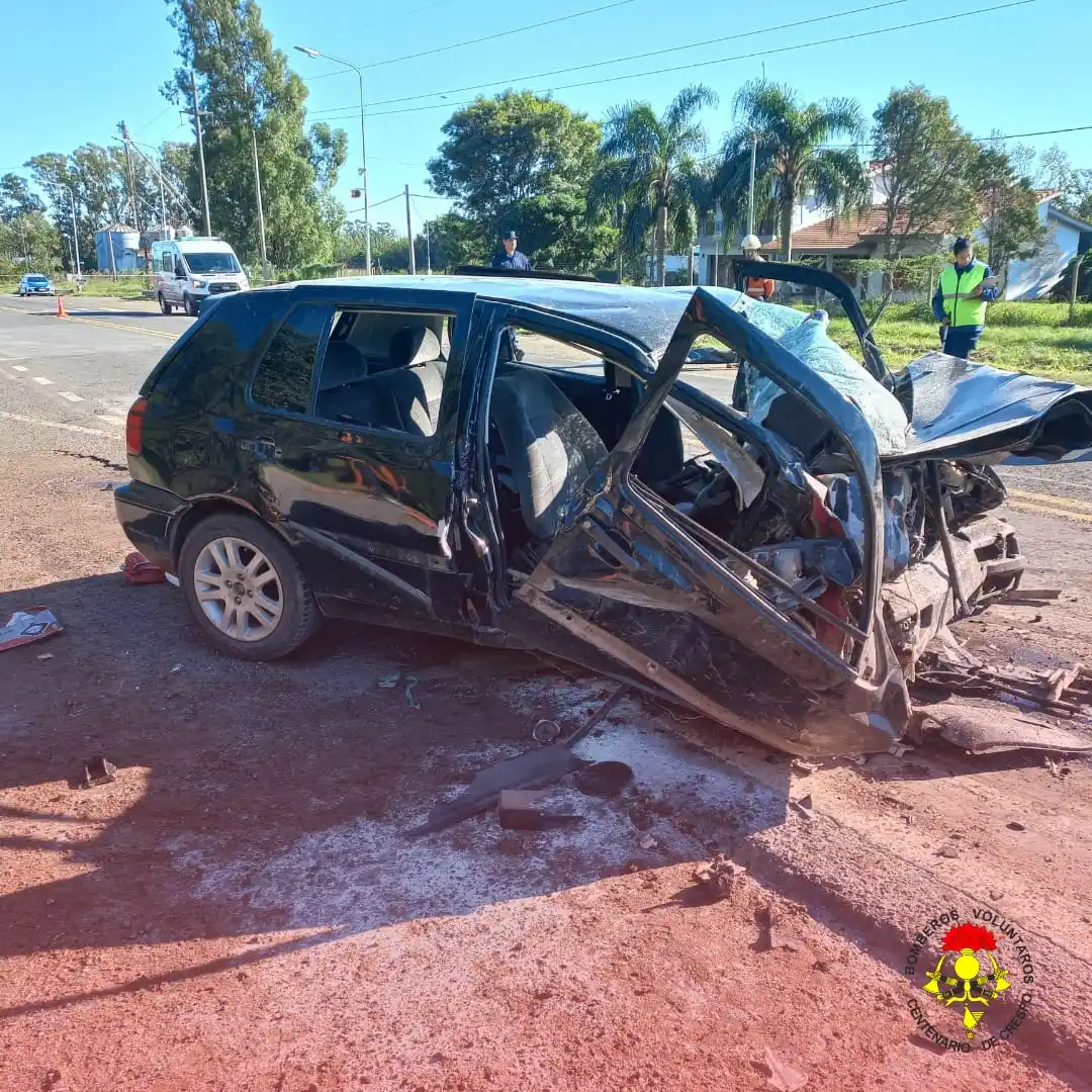 Accidente acceso a Crespo abril 2024