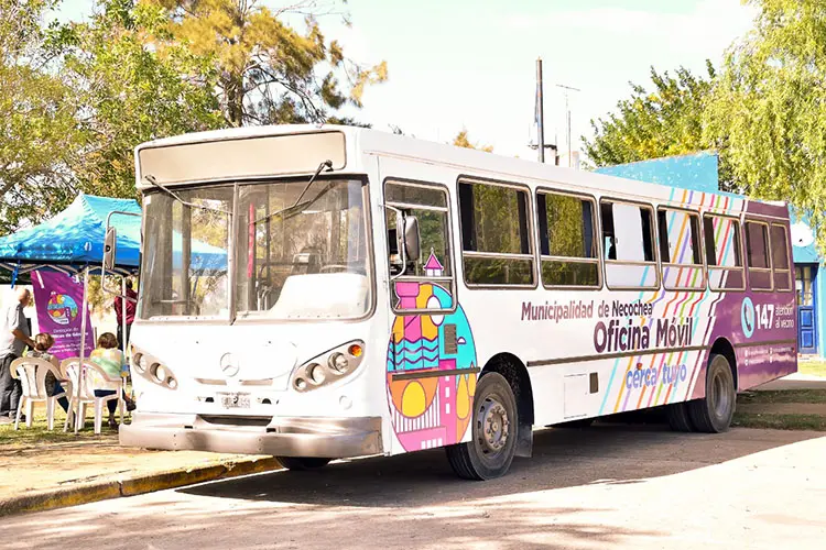 La oficina móvil en Quequén