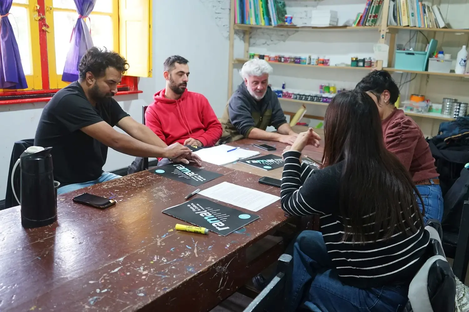 Sebastián Serqueira. Junto al equipo de la organización