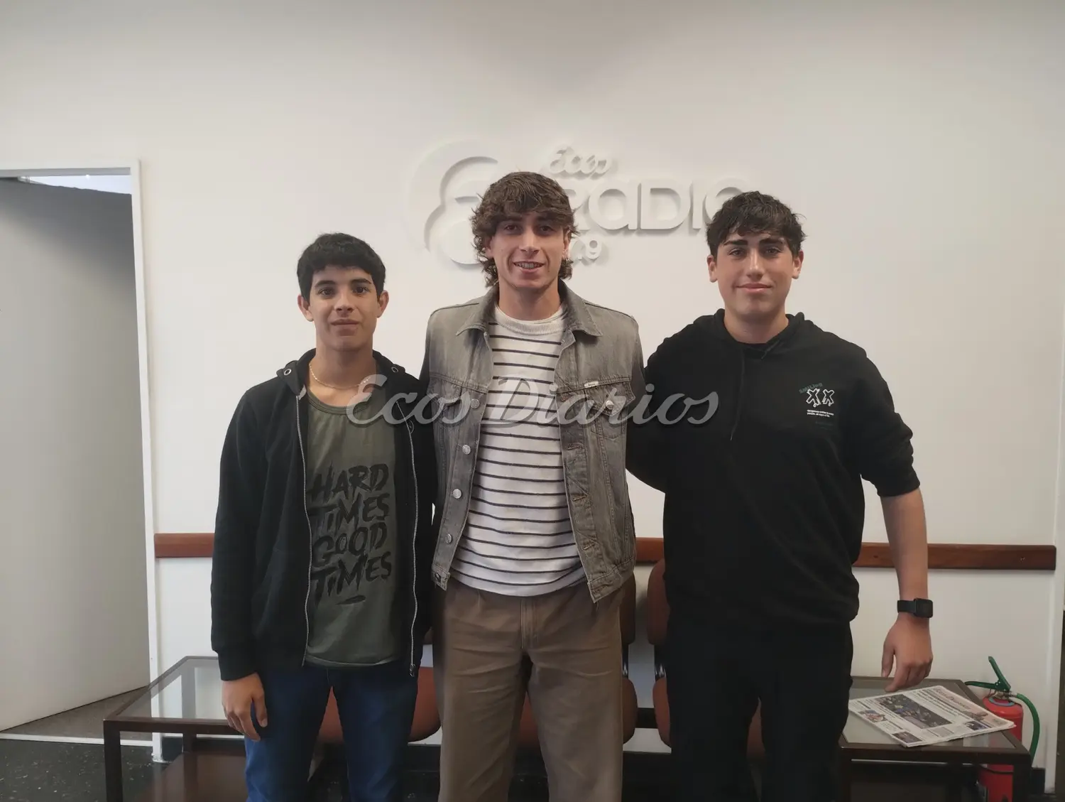 Atletas. Valentino Rodríguez, Santino Marchetti y Agustín Montero