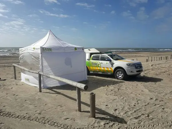 Operativo sanitario: puestos móviles, ambulancias y un helicóptero en la Costa
