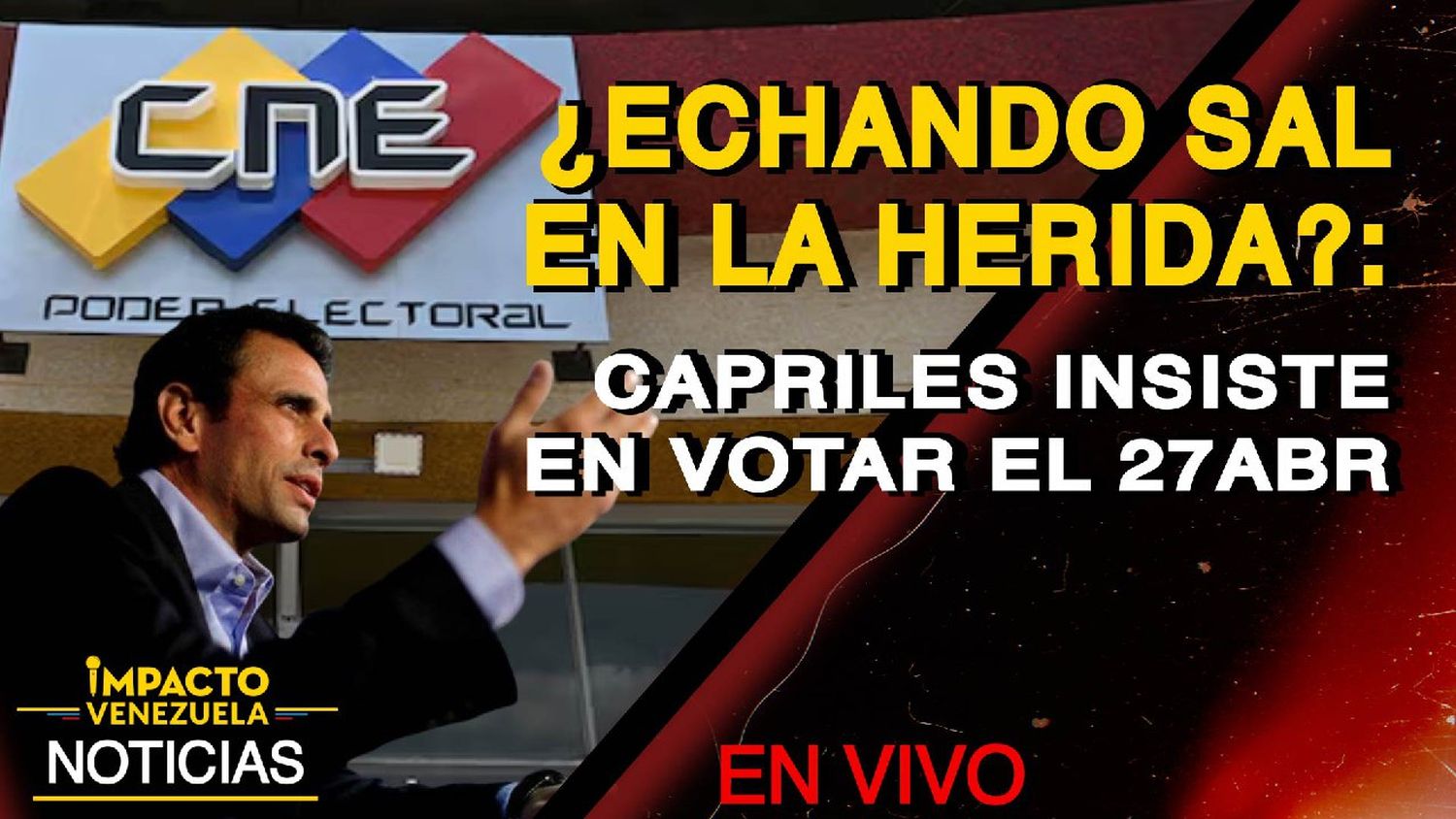 ¿ECHANDO SAL EN LA HERIDA? Capriles insiste en votar el 27 de abril – VIDEO