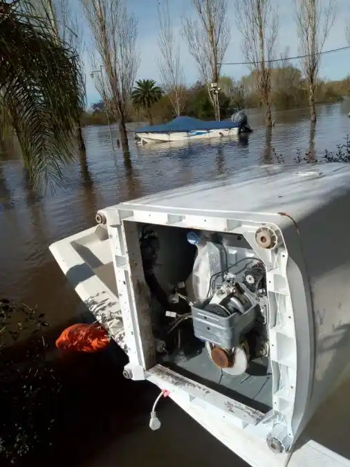 Las consecuencias de la creciente en el complejo Punta Sur 