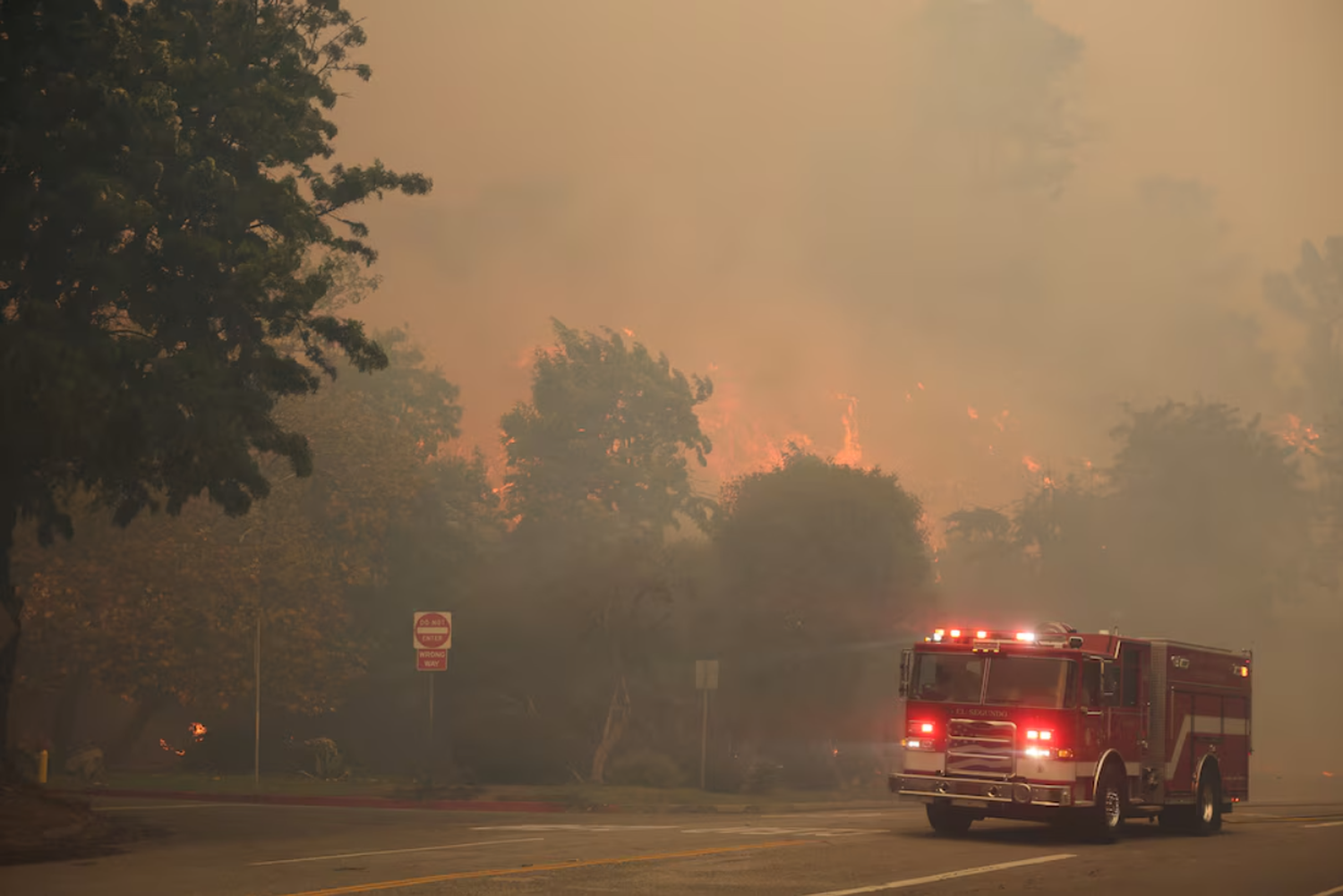 Avanzan los incendios forestales en Los Ángeles y los fuertes vientos obligan a una evacuación masiva