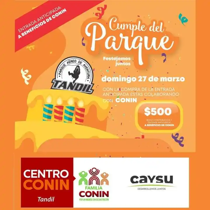 Parque aéreo Tandil realizará una jornada a beneficio de Conin