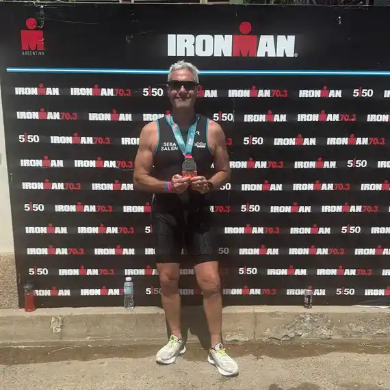 Sebastián Salem participó en el
Triatlón Ironman de Gualeguaychú