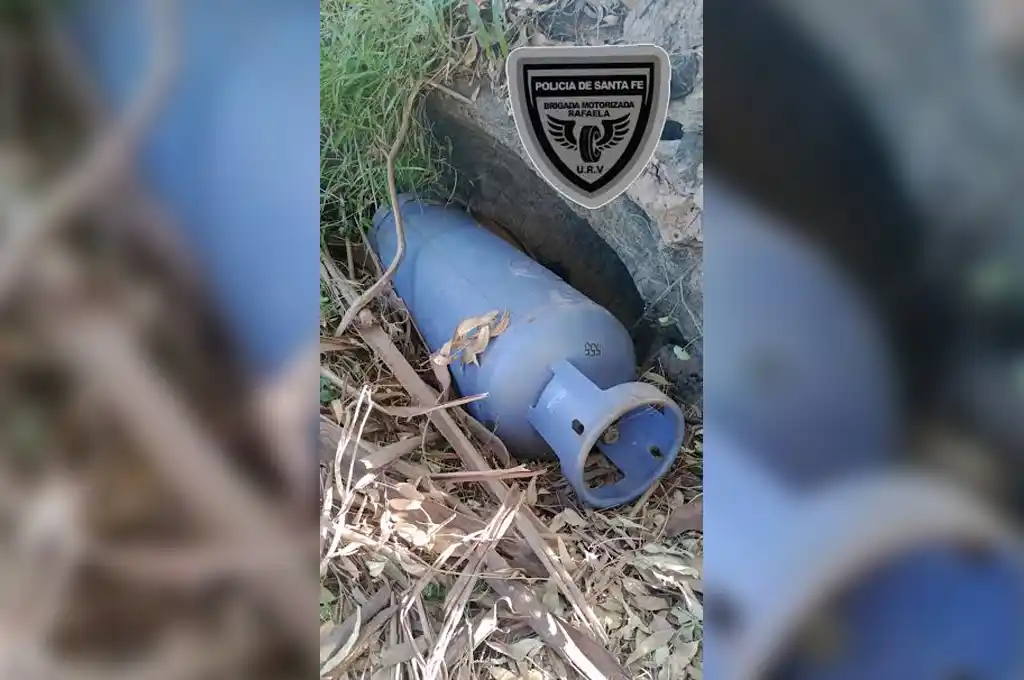 Hallaron una garrafa de 45 kilos abandonada en la vía pública