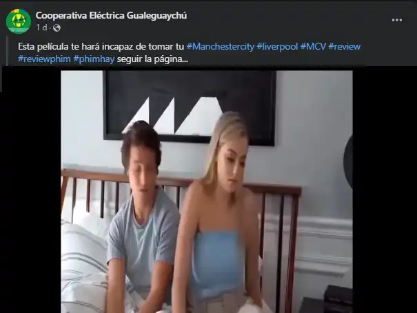 La página de la Cooperativa Eléctrica, repleta de videos eróticos: la explicación de la entidad