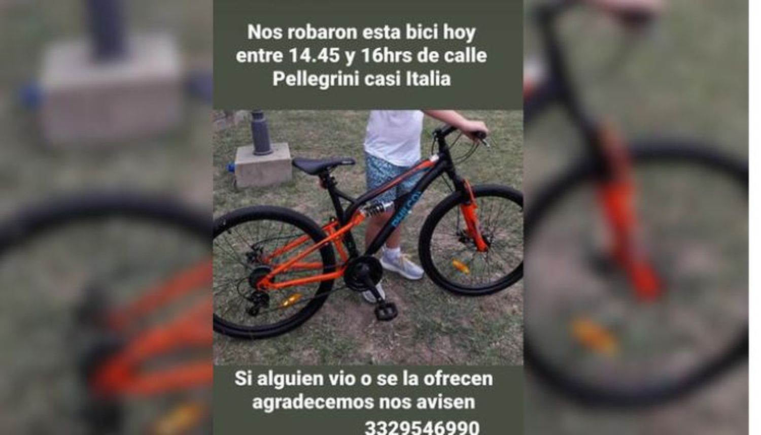 Buscan bici Philco robada