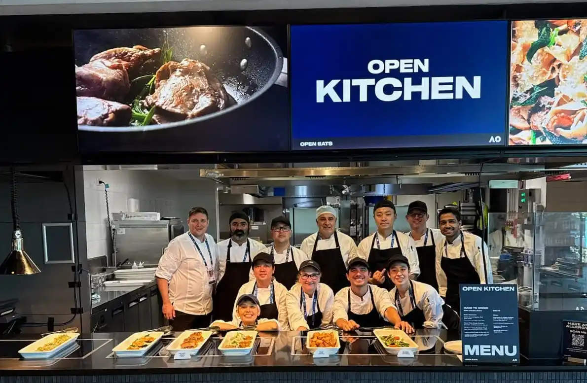 Staff de cocina Australian Open.-