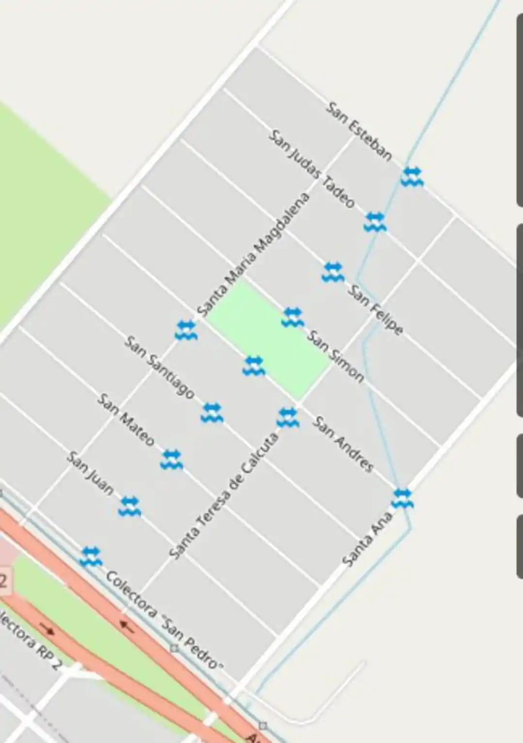 Vecinos del barrio San Nicolás reclaman a Vialidad Provincial por el mal estado de la colectora, la falta de señalización y los riesgos de alta velocidad en el acceso