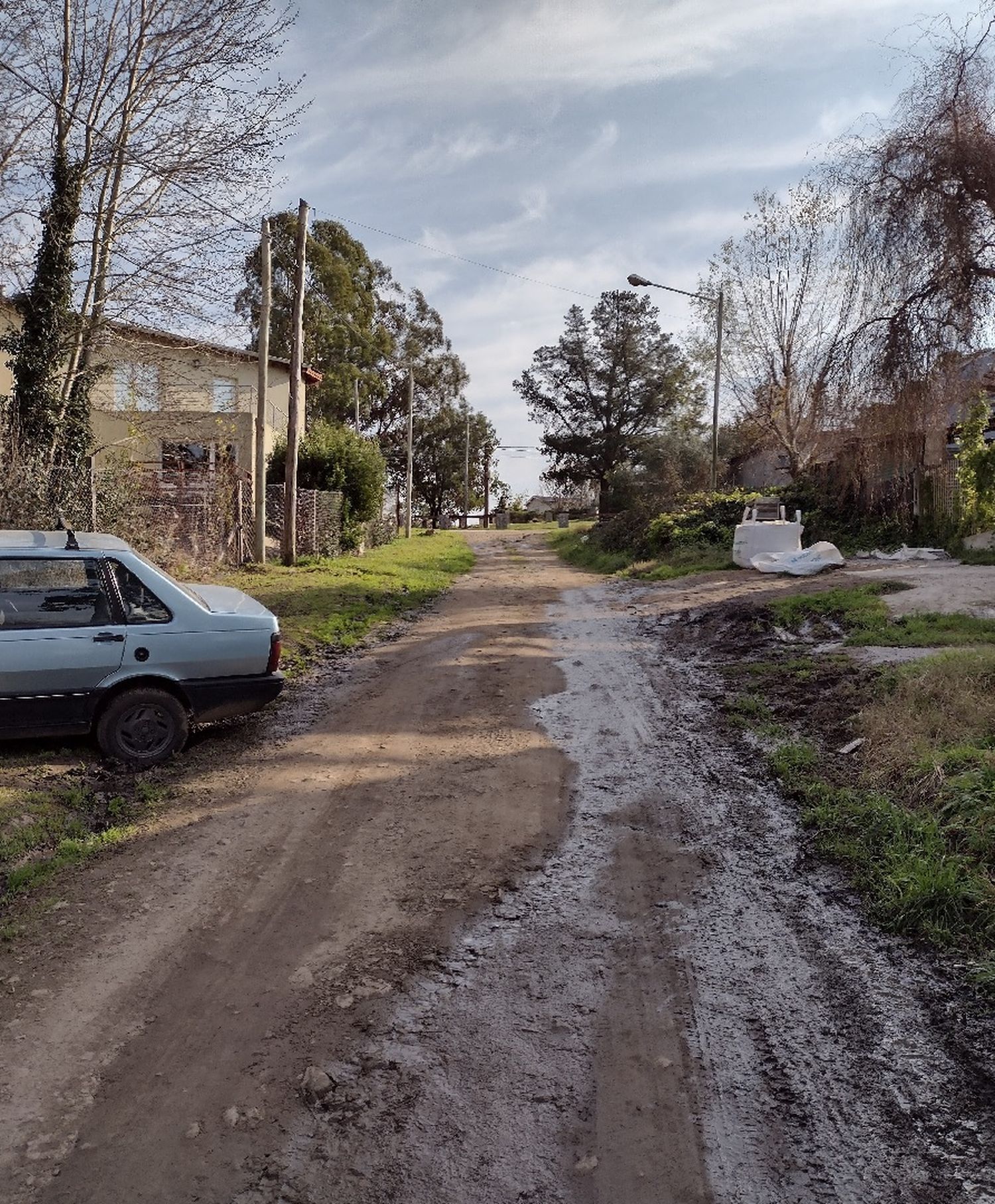 Una calle en mal estado