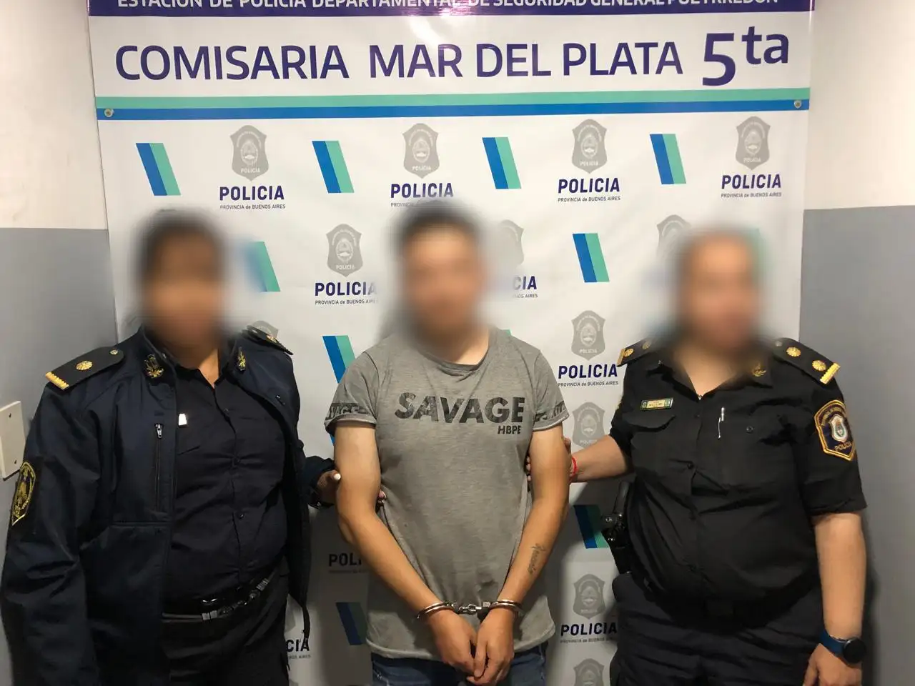 La policía los capturó en La Peregrina al 200.