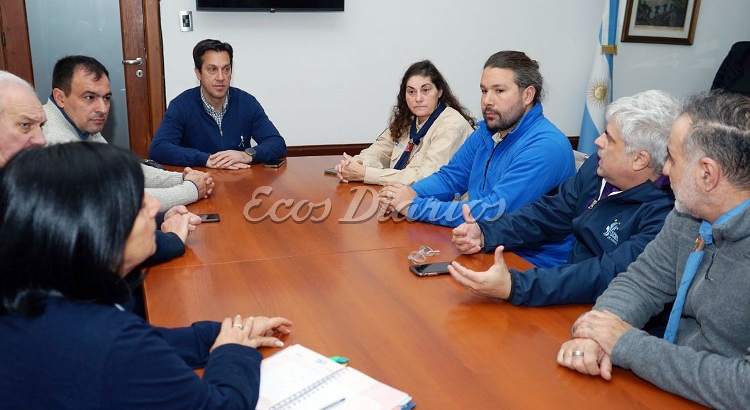 Reunión. El intendente recibió a la delegación de scout que organiza el “Punto Sur 2025”