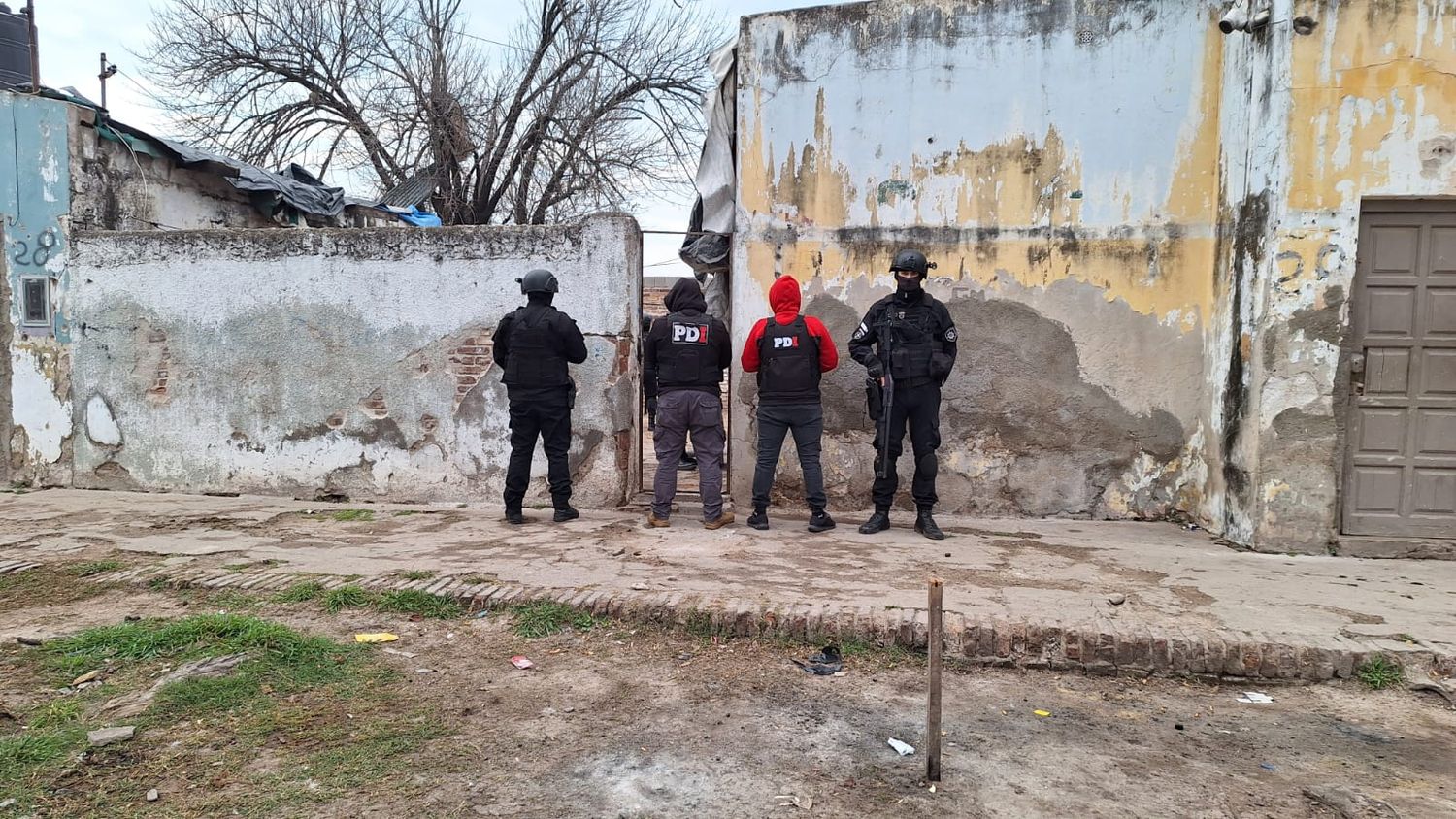 El allanamiento en una vivienda de calle 106.