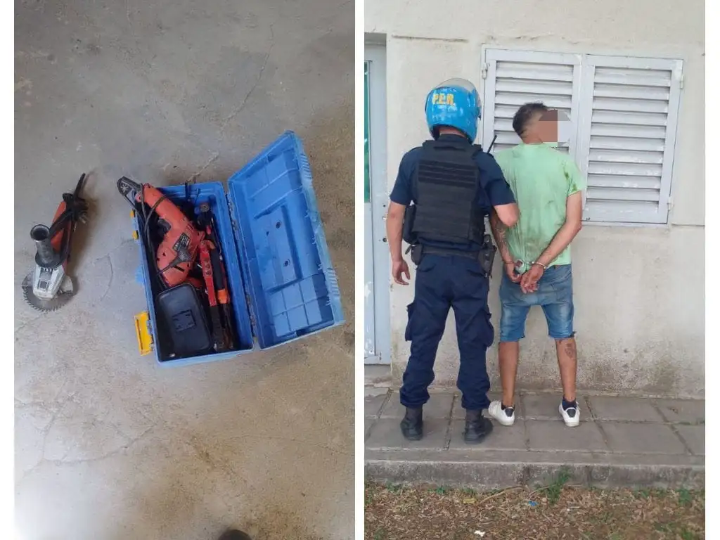 Sorprendieron a un hombre robando una caja de herramientas y terminó detenido