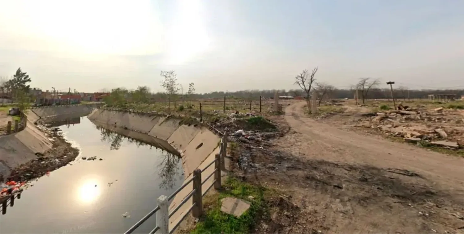 El lugar donde se realizó el macabro hallazgo en Gregorio de Laferrere.