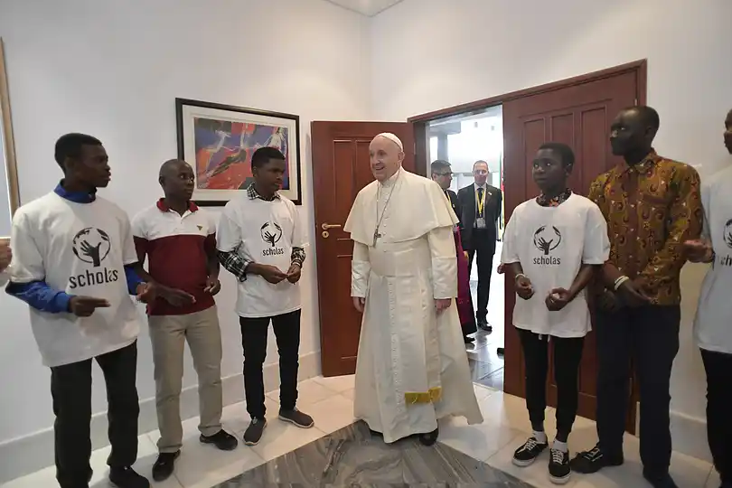 El Papa Francisco se encontró con Scholas en Mozambique