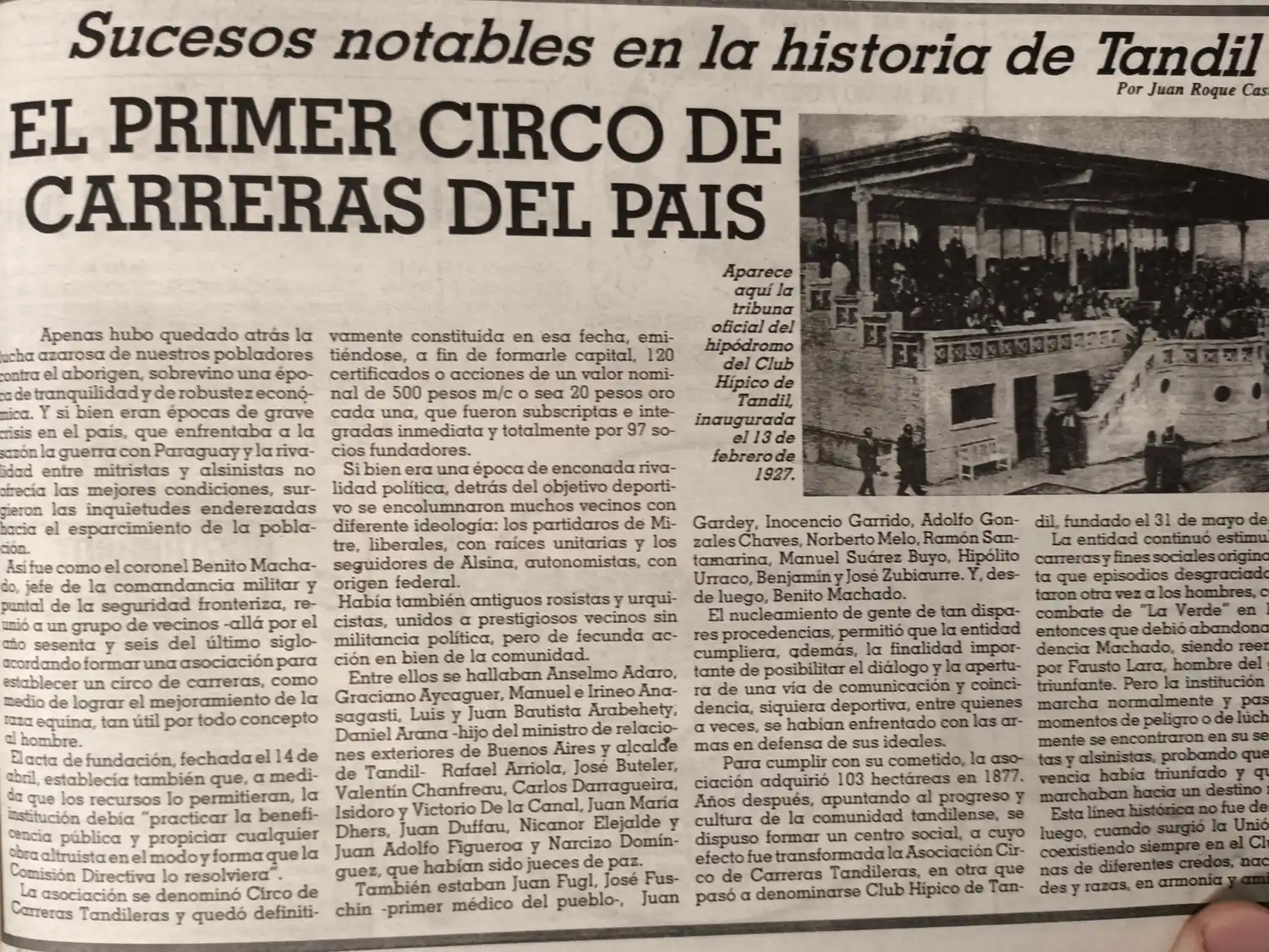 El primer circo de carreras del país