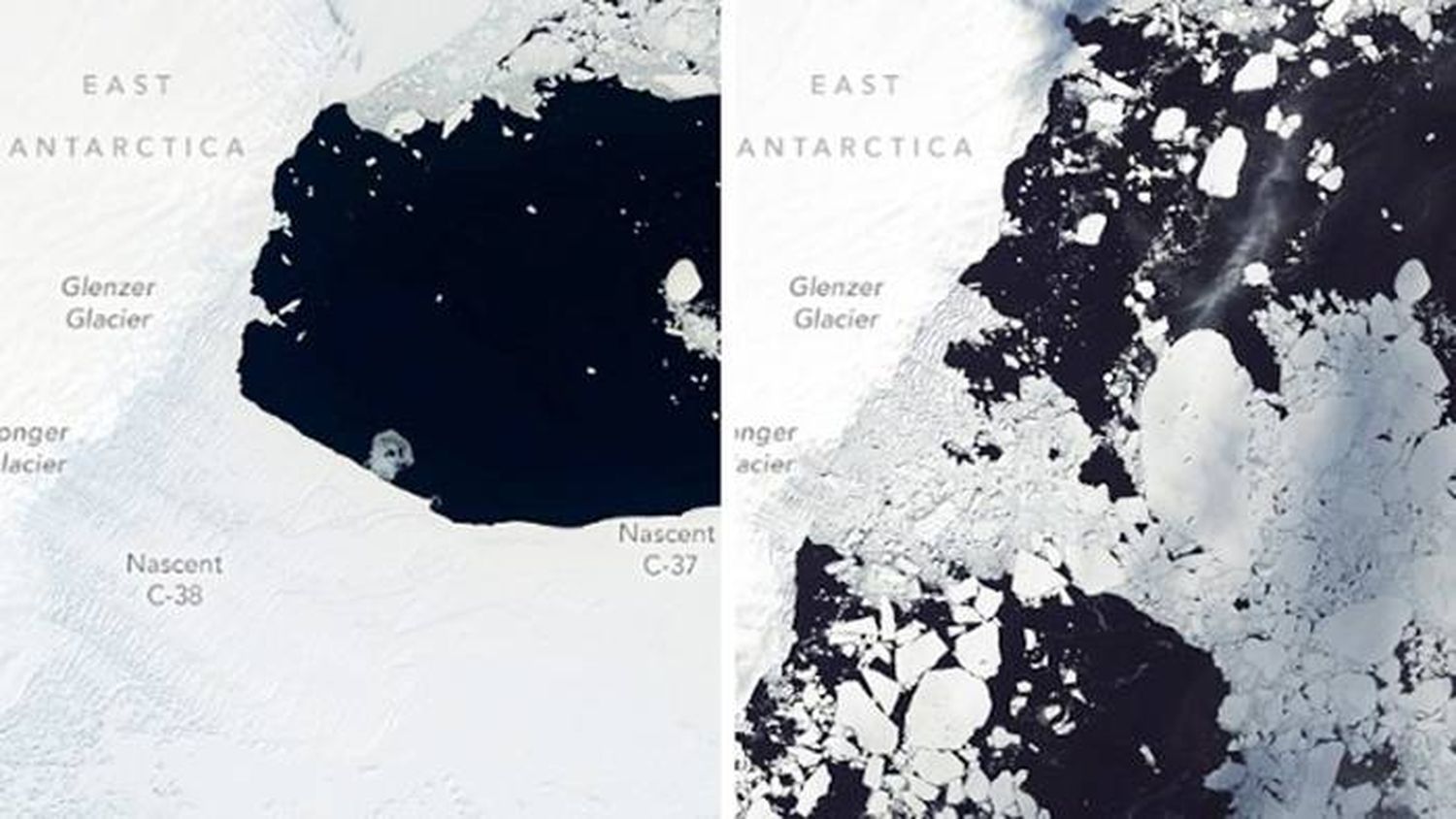 Una plataforma de hielo como Roma colapsa en una zona que se creía ��estable�" de la Antártida