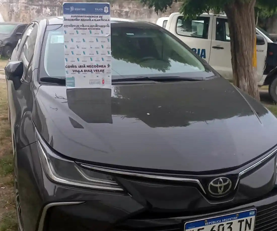 El rodado. Secuestrado por el personal policial, tras un operativo de persecución