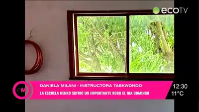 Robo y destrozos en la escuela de taekwondo en el club Defensa