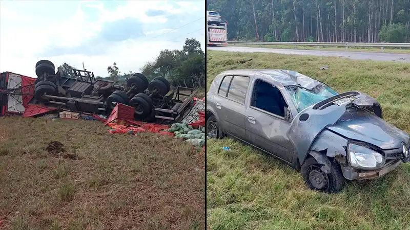 Dos accidentes se produjeron en la Ruta 14