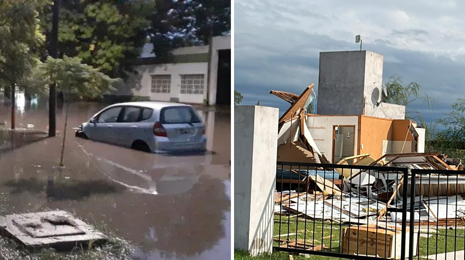 Se registraron importantes lluvias con fuertes ráfagas de viento de hasta 150km/h.