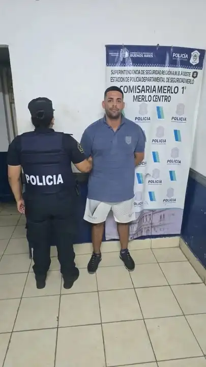 Brian Leandro Lesta, detenido.