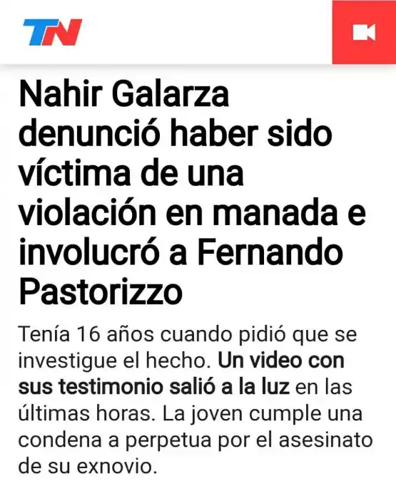 Algunos medios se hicieron eco de la versión de la defensa de Nahir Galarza. 
