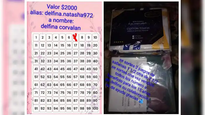 Realizan rifa solidaria para el vestido de 15 de Delfina