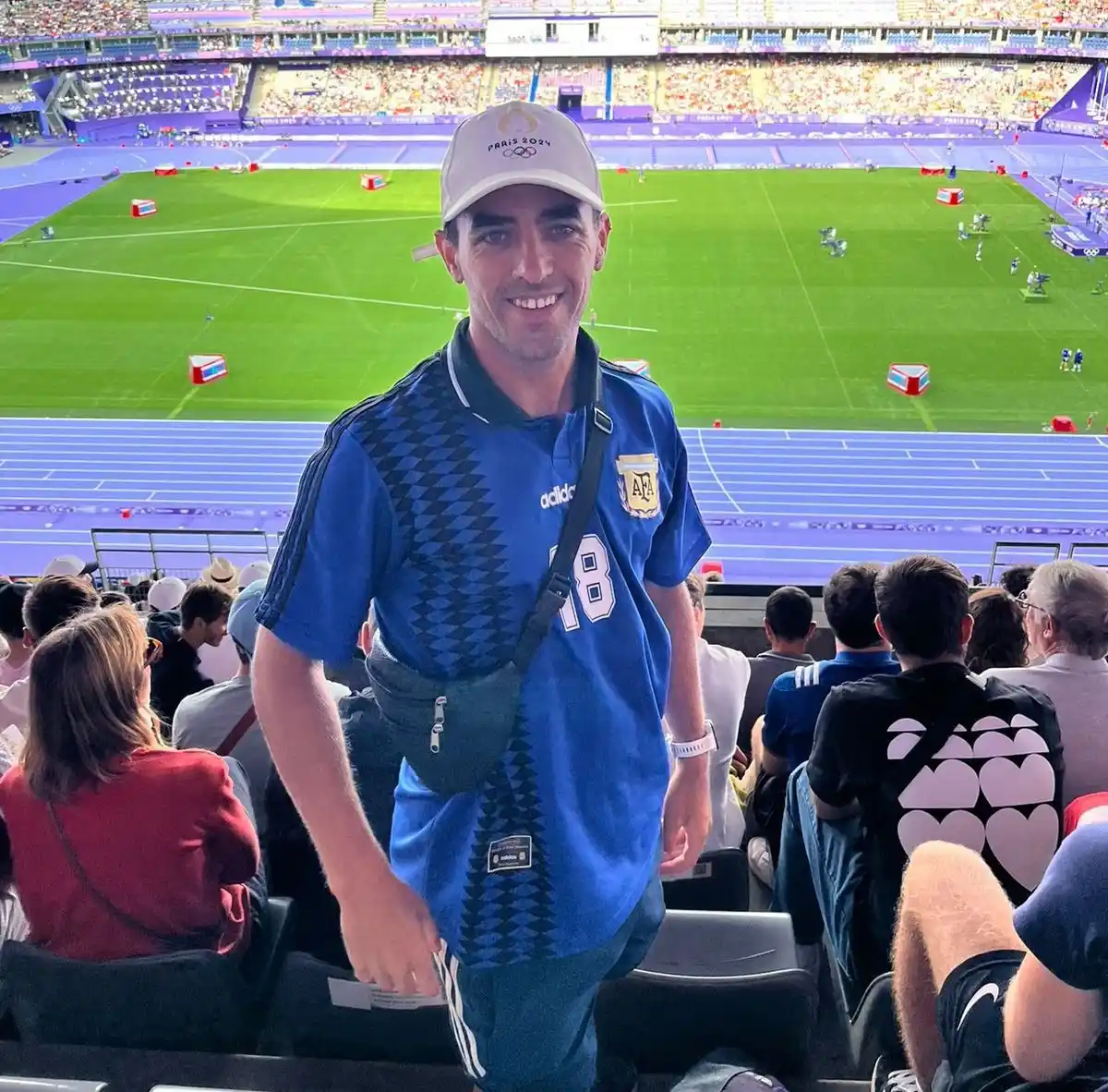 Cabrera durante las pruebas de atletismo en el Stade de France