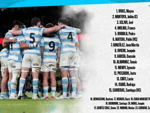 Contepomi anunció un XV joven ante los British & Irish Lions:Rubiolo y Vivas tirulares