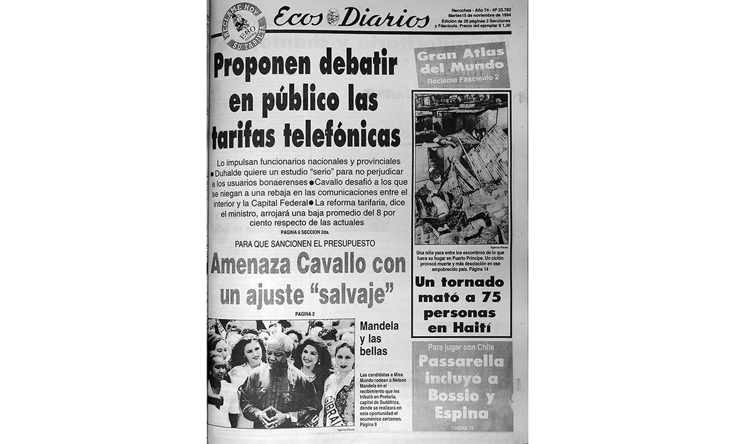 Martes 15 de noviembre de 1994