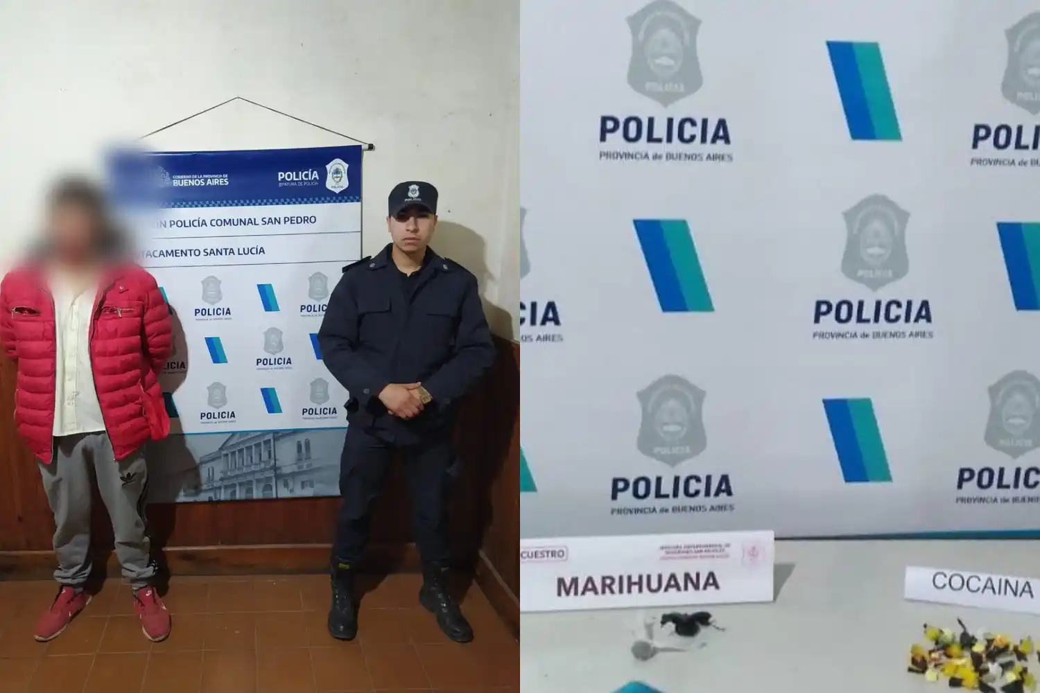 Santa Lucía: detuvieron a un joven en pleno “delivery de drogas”