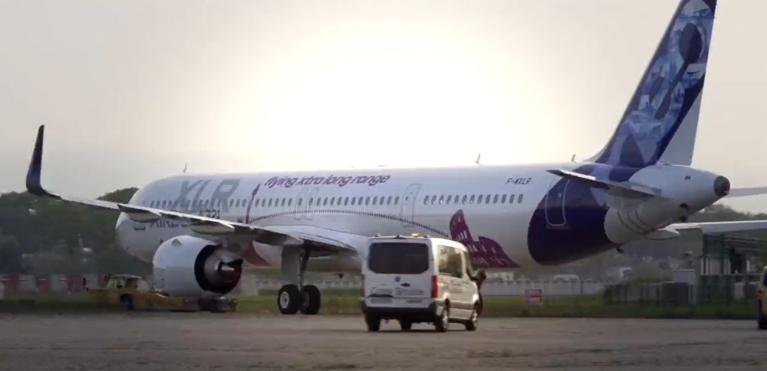 El primer Airbus A321XLR salió del taller de pintura