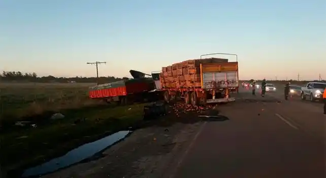 Ruta Nacional 12: Choque entre camiones terminó con un muerto