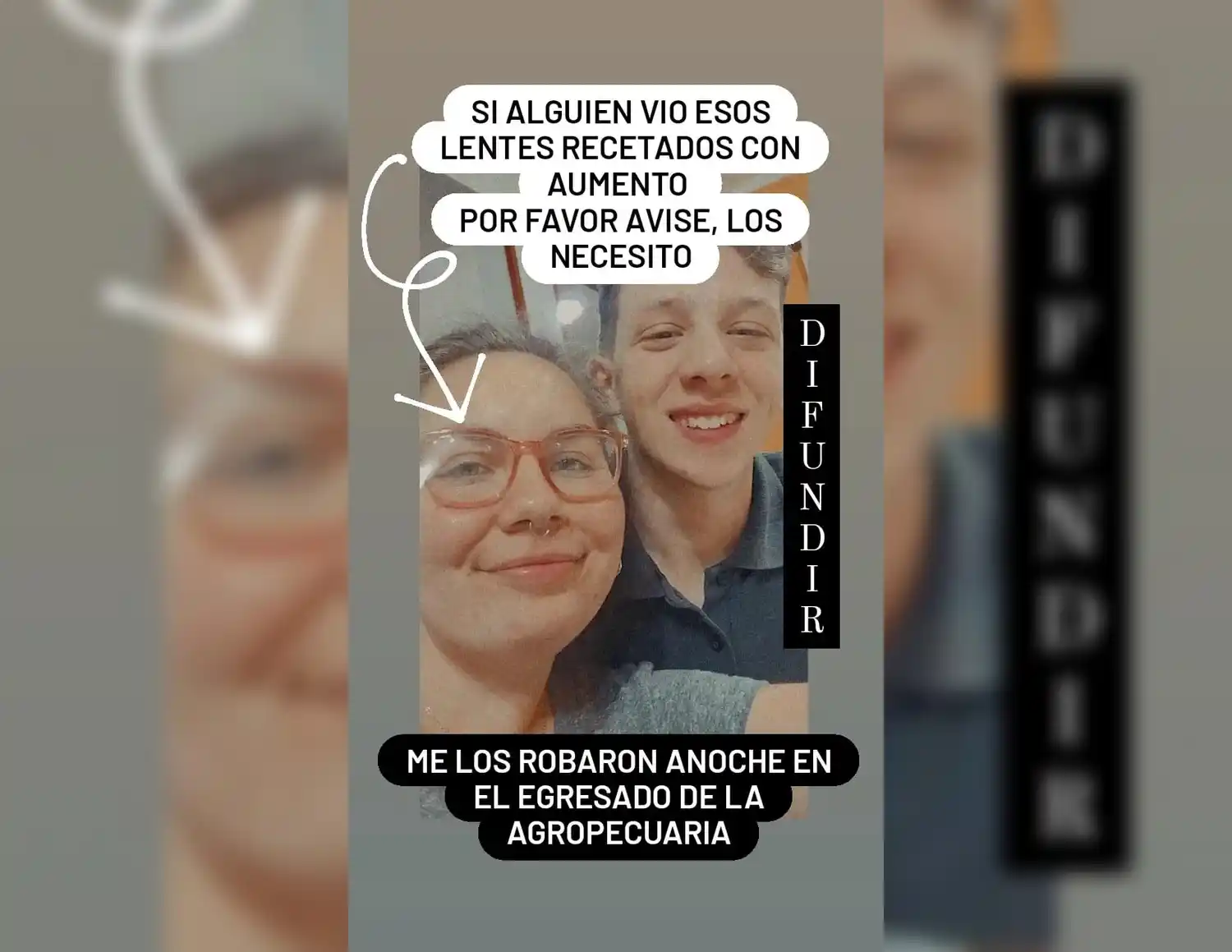 Sol busca los lentes que le robaron