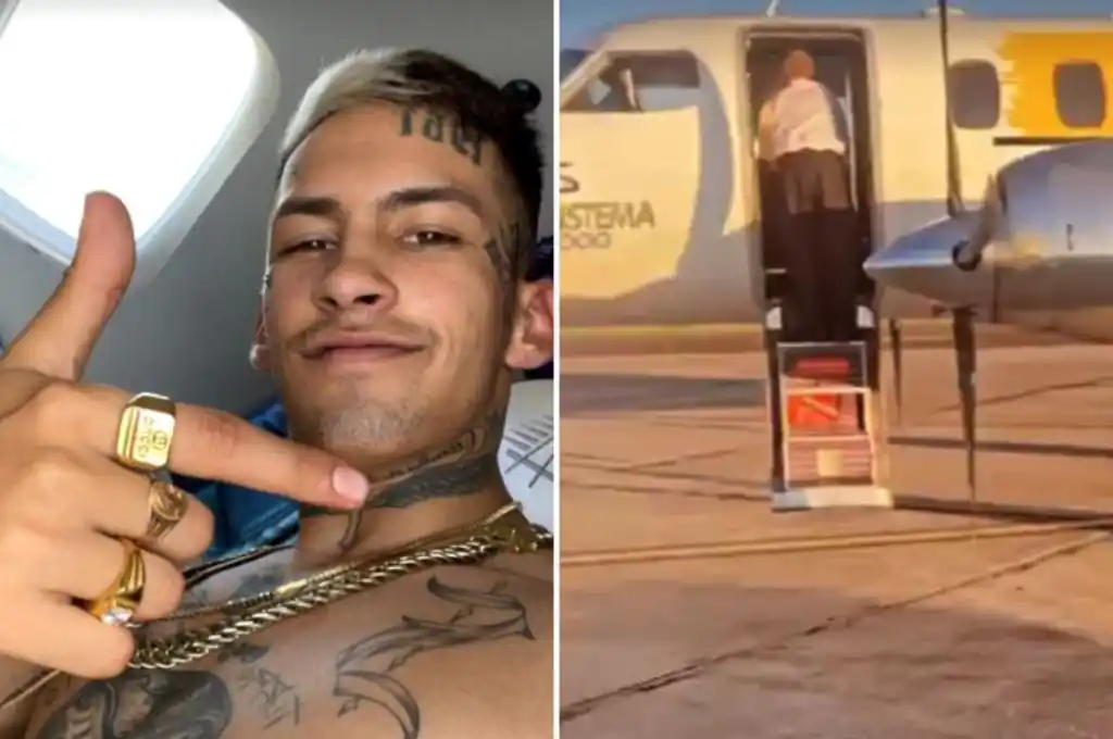 El avión en el que viajaba L-Gante debió realizar un aterrizaje de emergencia