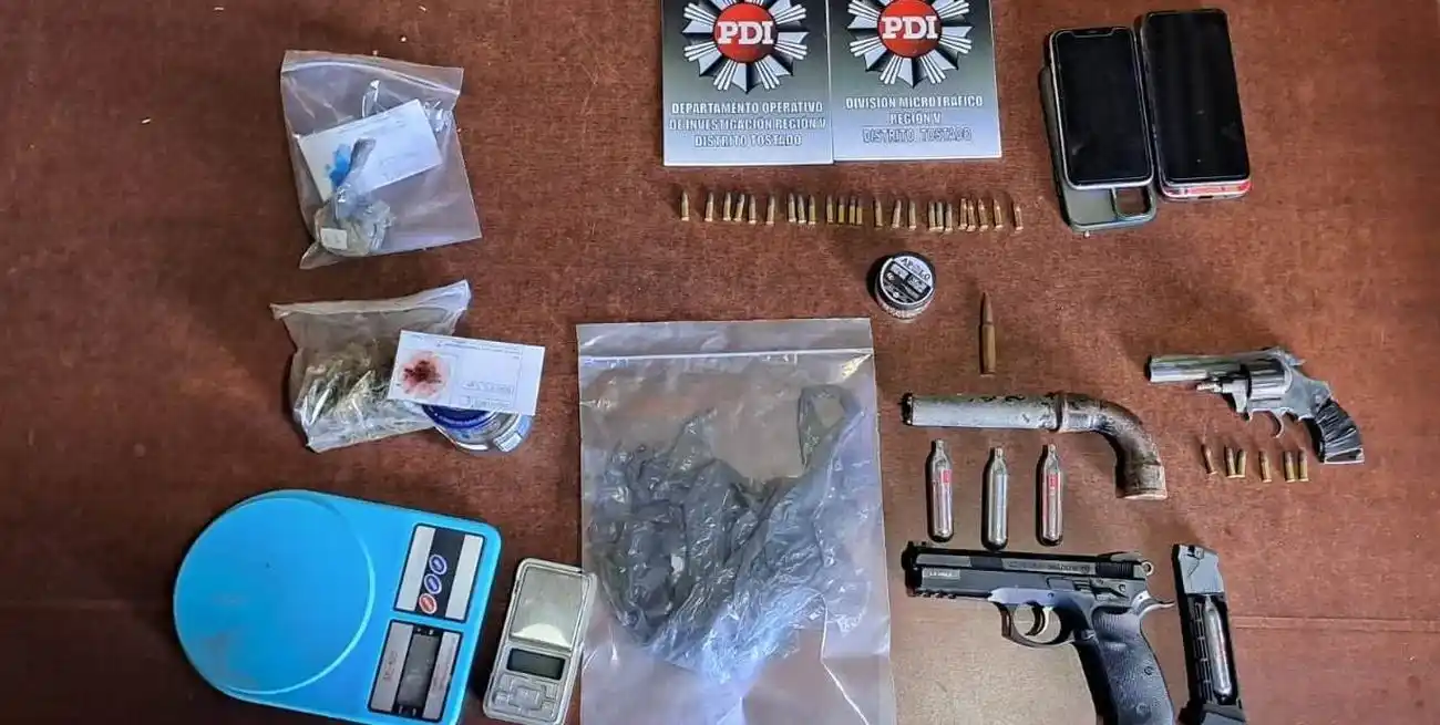 Capturaron en Tostado a una mujer con marihuana, cocaína y armas de fuego