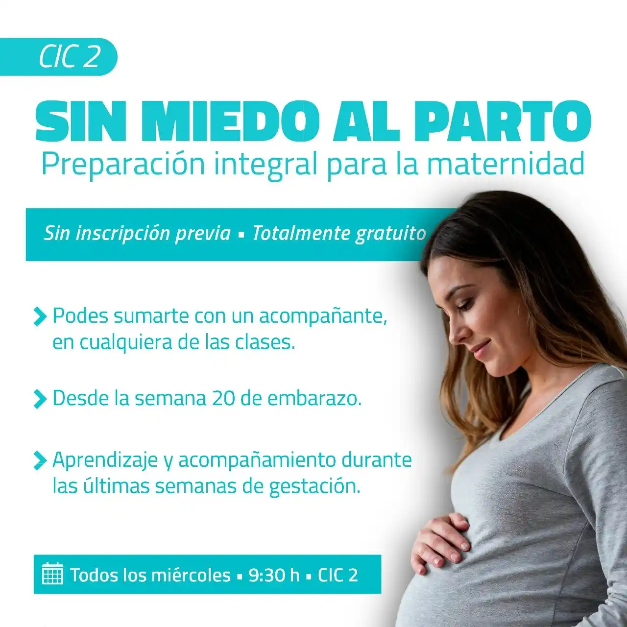 Curso gratuito  para acompañar a las embarazadas en la etapa previa al parto