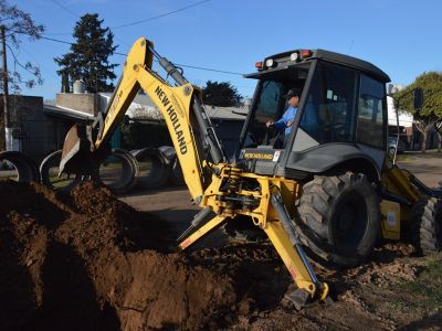 El Municipio venadense avanza con obras de desagües y limpieza de canales